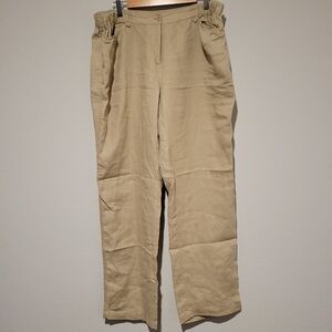 Jones New York Sport Tan Linen Pant Size 16